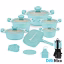 سرویس قابلمه 22 پارچه گرانیت دلمونتی مدل DL1150
