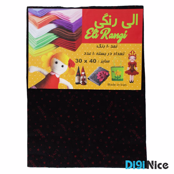 نمد طرح دار A3 الی بسته 10 عددی رنگ مشکی