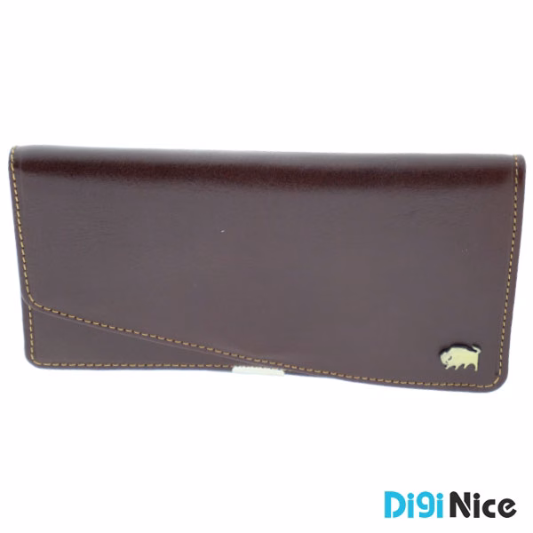 کیف پول دستی چرم طبیعی گاوی مدل بوفالو 210