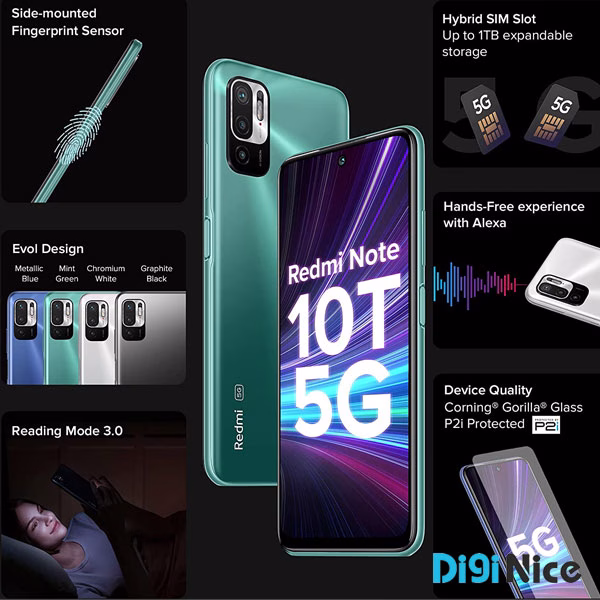 گوشی شیائومی مدل Redmi Note 10T 5G