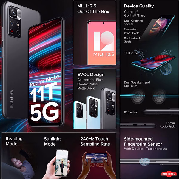 گوشی شیائومی مدل Redmi Note 11T 5G