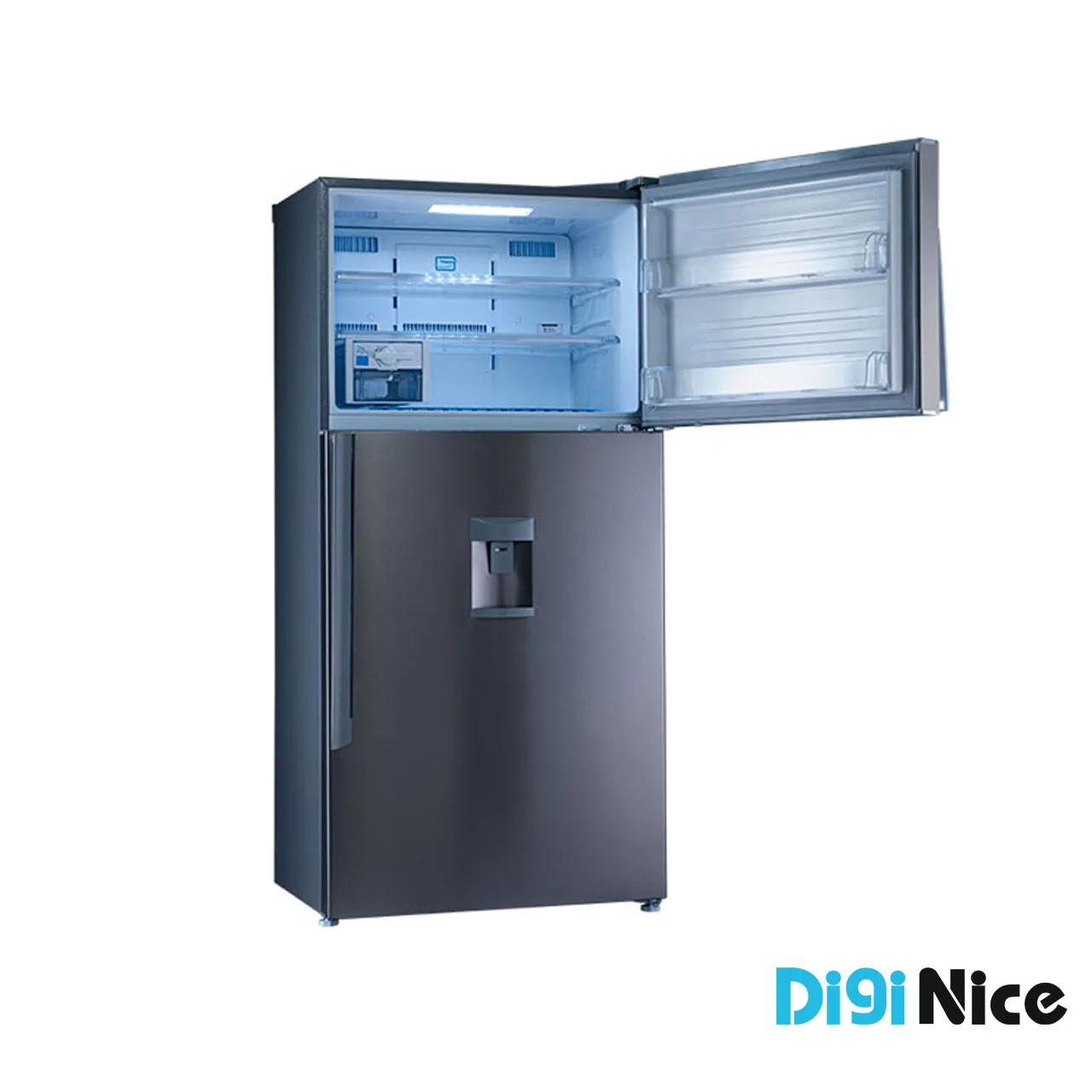 یخچال فریزر دیپوینت مدل T7 سیلور - درب فریزر باز