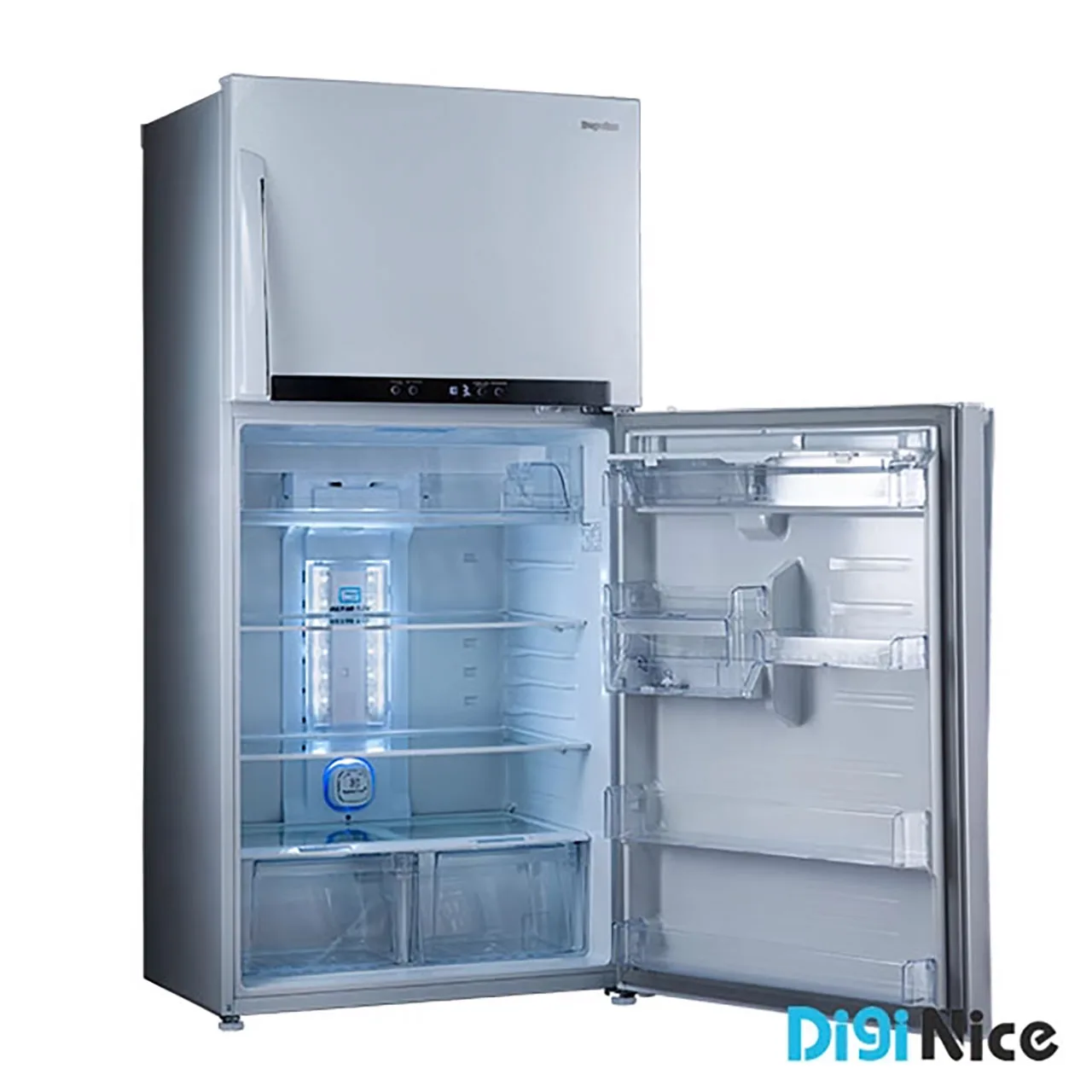 یخچال فریزر دیپوینت مدل T7 سفید - درب یخچال باز