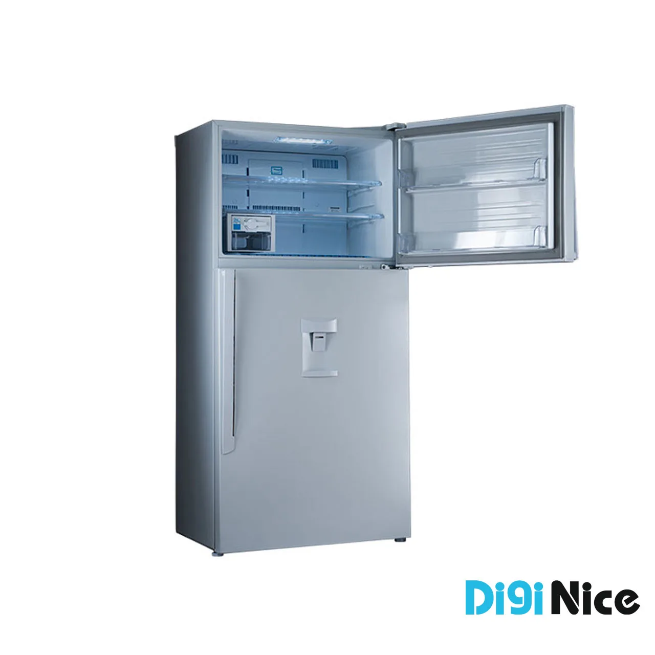 یخچال فریزر دیپوینت مدل T7 سفید چرمی - درب فریزر باز