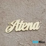 آویز گردنبند طلا 18 عیار طرح Atena آتنا (کد DN-P0014) - نمای بالا