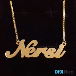 آویز گردنبند طلا 18 عیار طرح Nersi نرسی