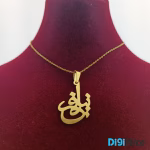 آویز گردنبند طلا 18 عیار طرح نیلوفر