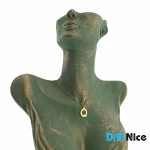 آویز گردنبند طلا 18 عیار طرح Q (کد DN-P0073)