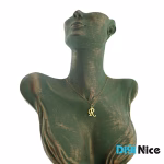 آویز گردنبند طلا 18 عیار طرح R (کد DN-P0074)