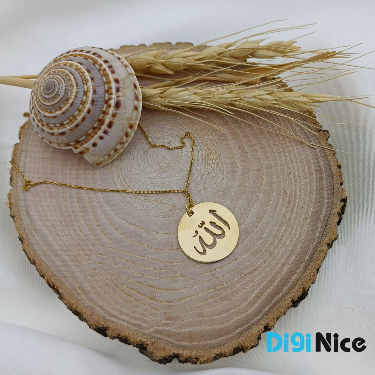 آویز گردنبند طلا 18 عیار طرح الله