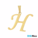 آویز گردنبند طلا 18 عیار طرح حرف لاتین H