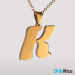آویز گردنبند طلا 18 عیار طرح حرف لاتین K