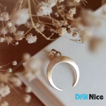 گردنبند طلا 18 عیار طرح ماه (کد DN-P0144)