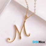 گردنبند طلا 18 عیار طرح M