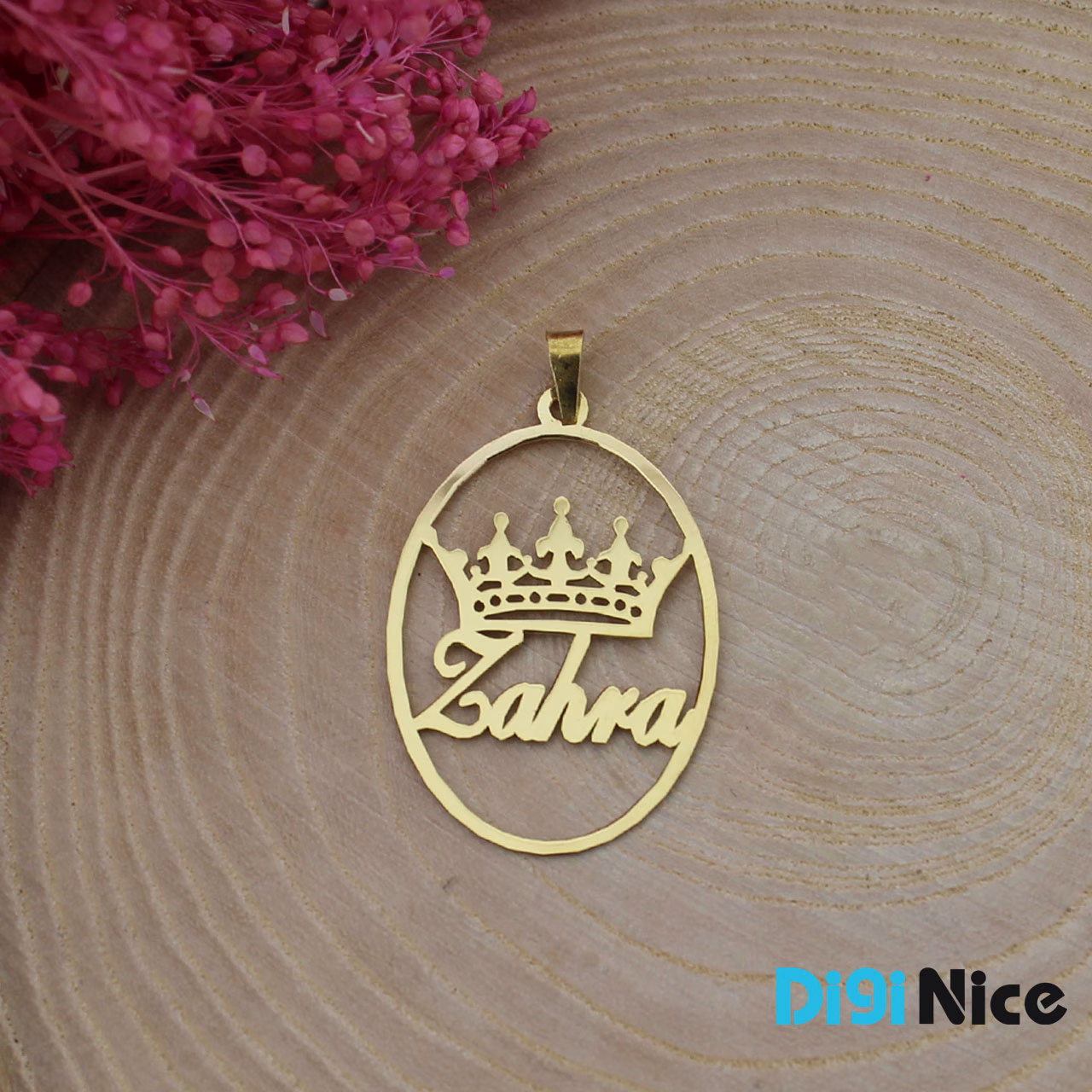 گردنبند طلا 18 عیار طرح Zahra زهرا کد DN-P0400