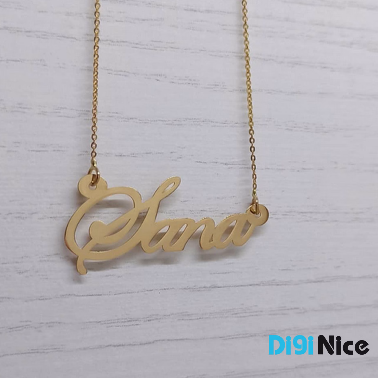 گردنبند طلا 18 عیار طرح sana سنا