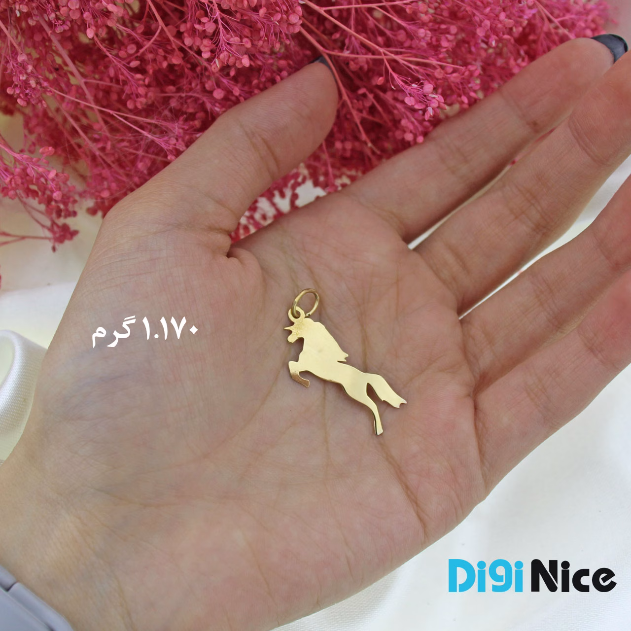 گردنبند طلا 18 عیار طرح اسب (کد DN-P0255)