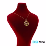گردنبند طلا 18 عیار طرح توپ (کد DN-P0238)
