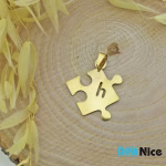 گردنبند طلا 18 عیار طرح حرف لاتین H کد DN-P0369