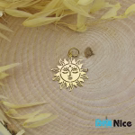 گردنبند طلا 18 عیار طرح خورشید کد DN-P0356
