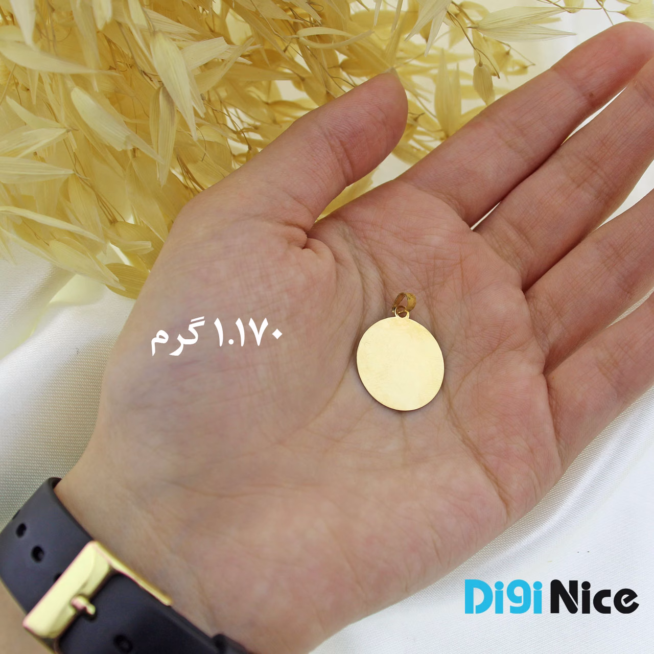 گردنبند طلا 18 عیار طرح دایره کد DN-P0357