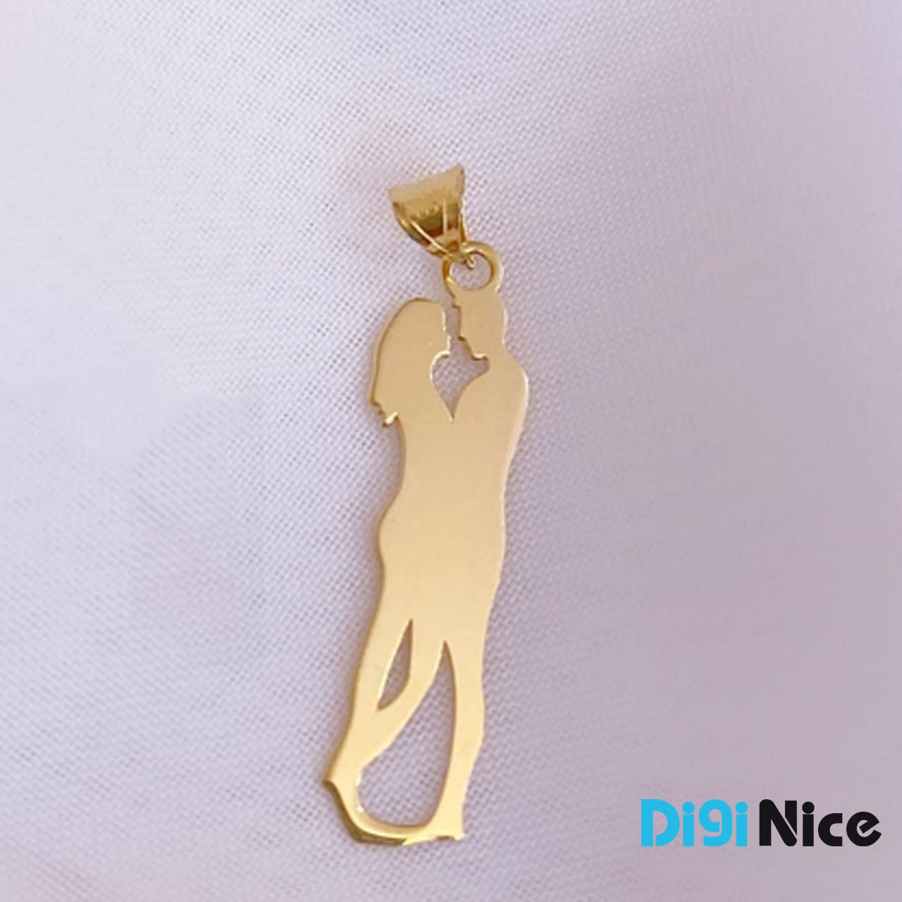 گردنبند طلا 18 عیار طرح زوج