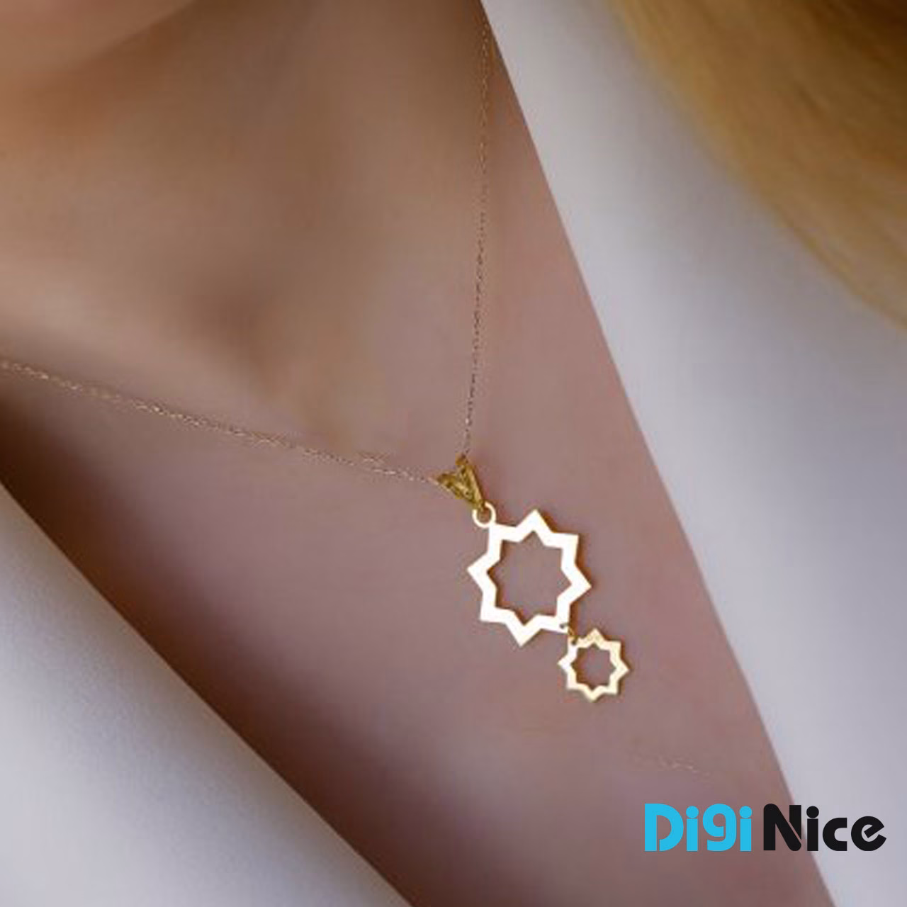 گردنبند طلا 18 عیار طرح ستاره