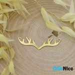 گردنبند طلا 18 عیار طرح شاخ گوزن کد DN-P0166