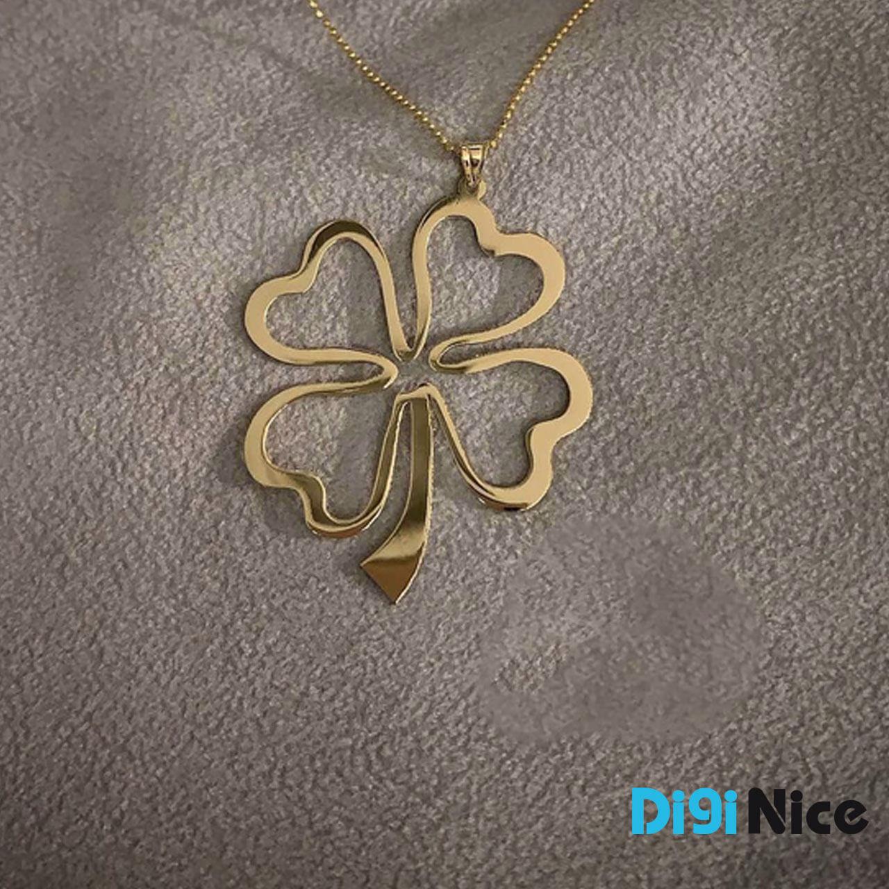 گردنبند طلا 18 عیار طرح شبدر