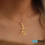 گردنبند-طلا-18 عیار طرح شکوفه DigiNice.com-12820