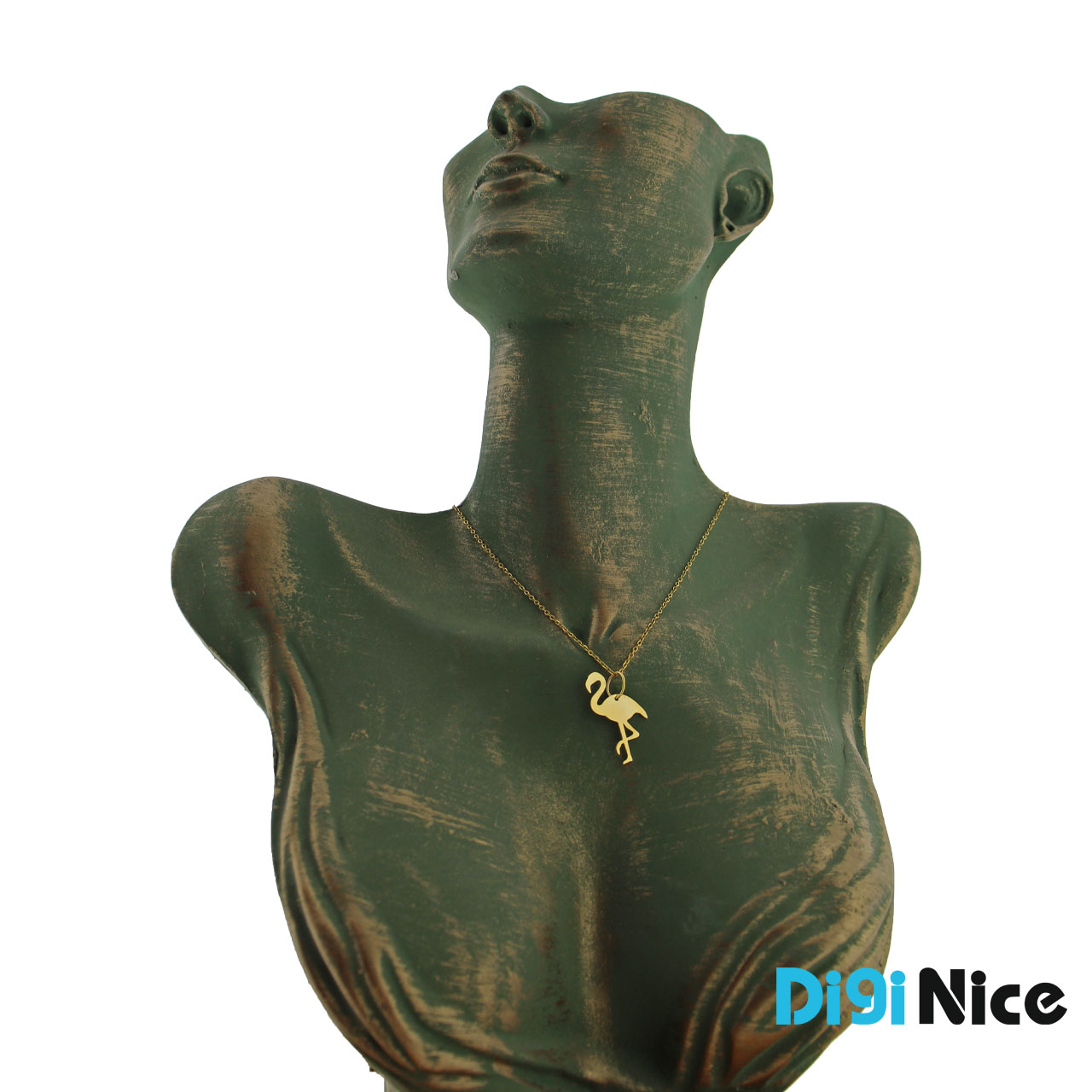 گردنبند طلا 18 عیار طرح فلامینگو (کد DN-P0109)