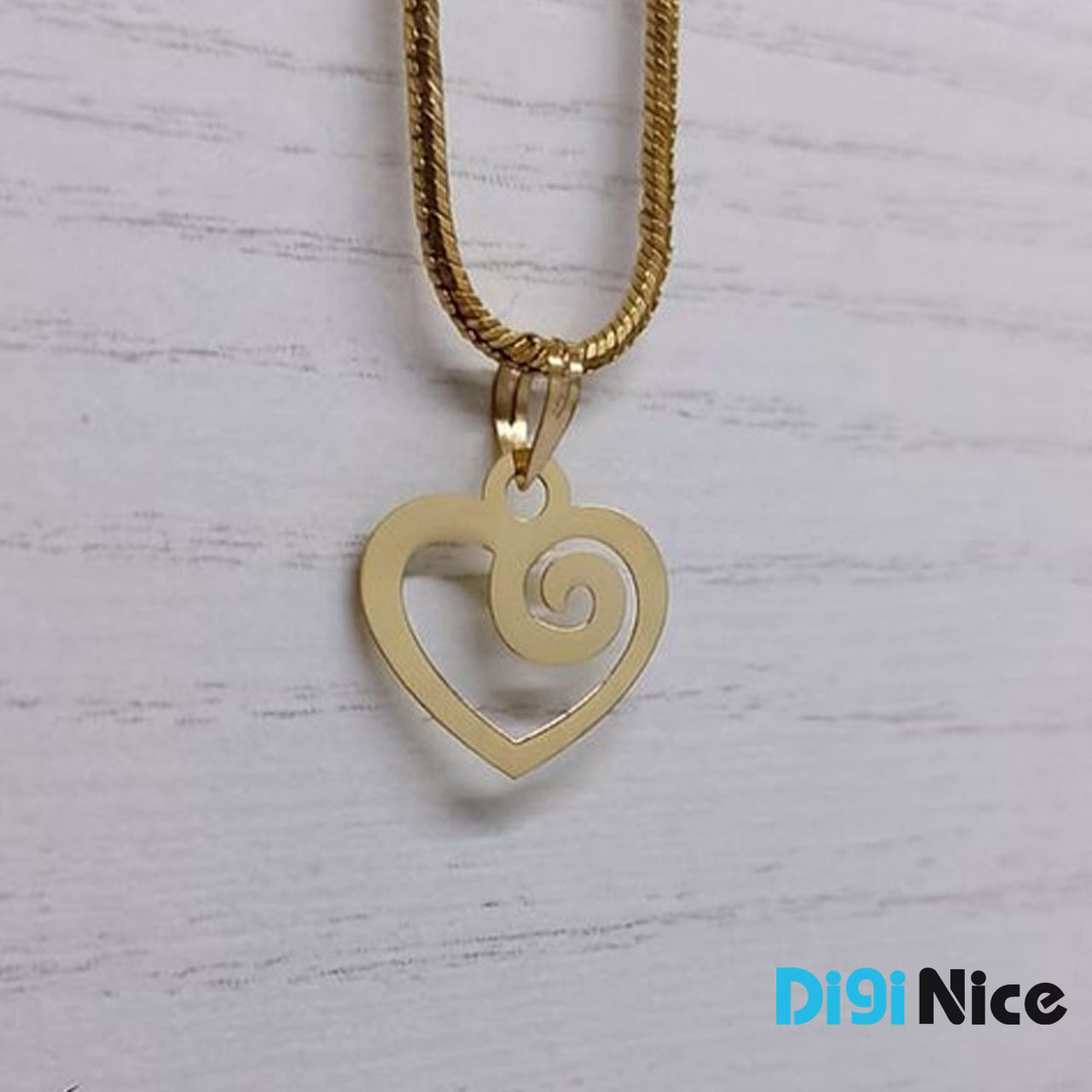 گردنبند طلا 18 عیار طرح قلب