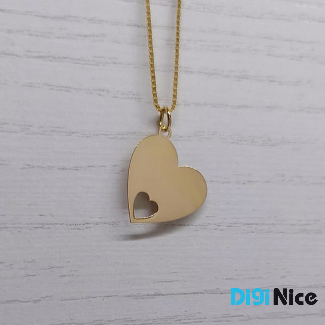 گردنبند طلا 18 عیار طرح قلب