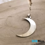 گردنبند طلا 18 عیار طرح ماه