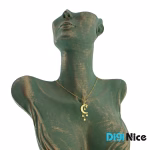 گردنبند طلا 18 عیار طرح ماه و ستاره (کد DN-P0101)