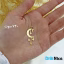 گردنبند طلا 18 عیار طرح ماه و ستاره (کد DN-P0101)