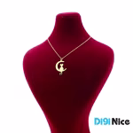 گردنبند طلا 18 عیار طرح ماه و گربه (کد DN-P0100)