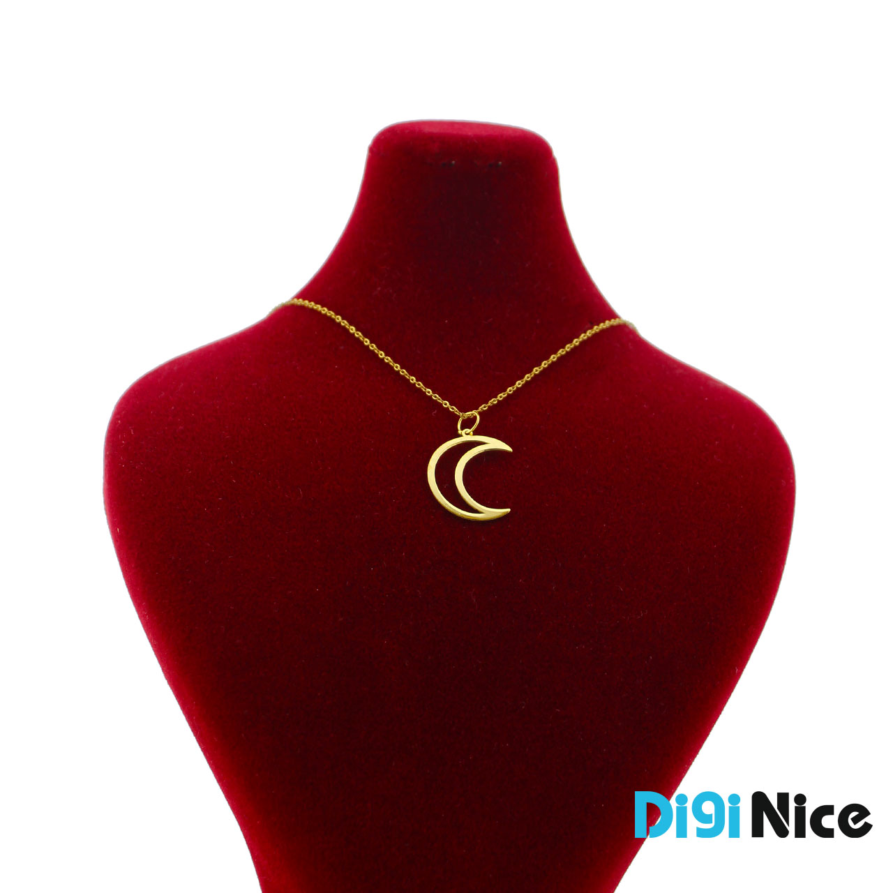 گردنبند طلا 18 عیار طرح ماه (کد DN-P0132)