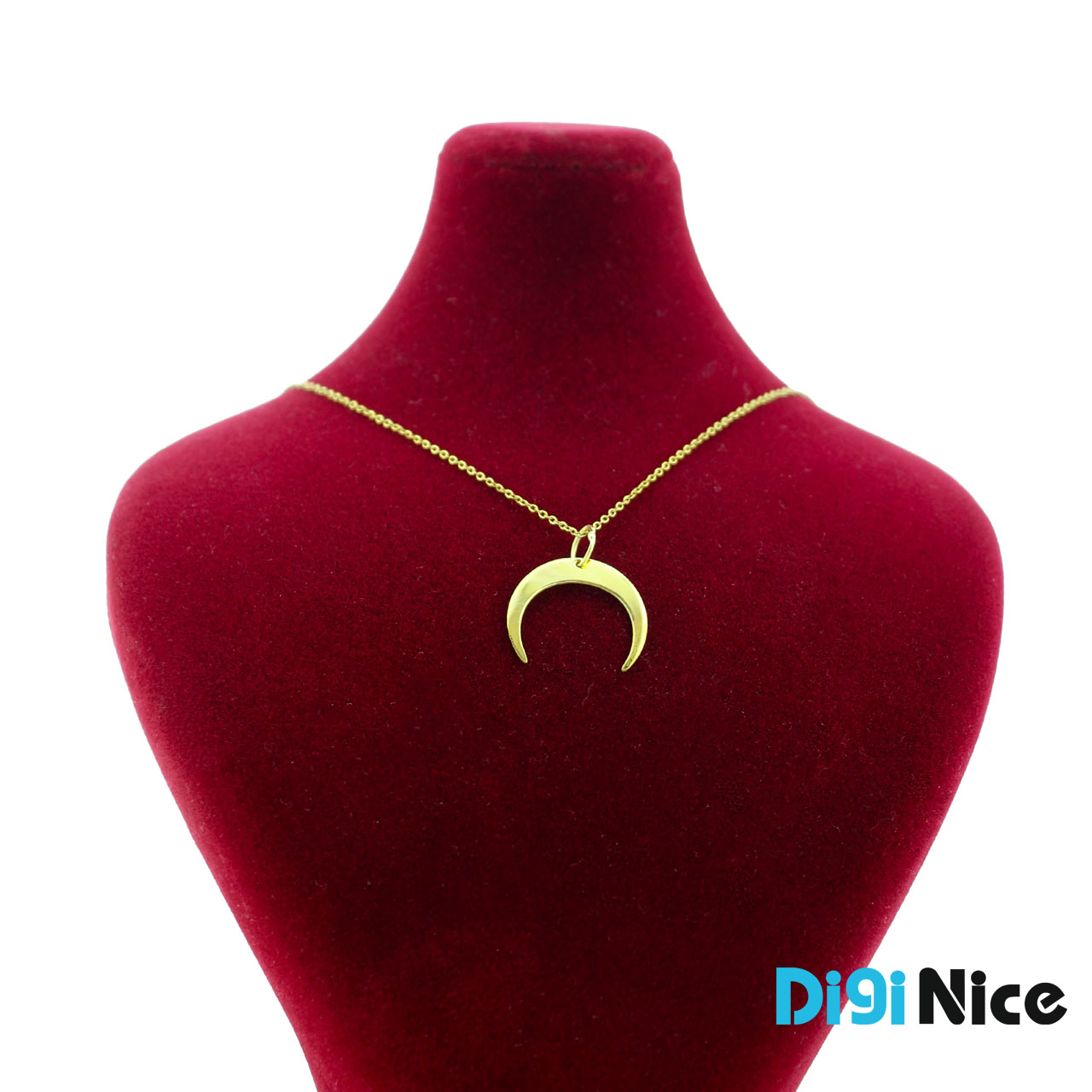 گردنبند طلا 18 عیار طرح ماه (کد DN-P0147)