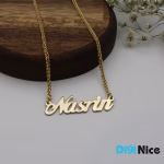 گردنبند طلا 18 عیار طرح Nasrin نسرین (کد DN-P0404)