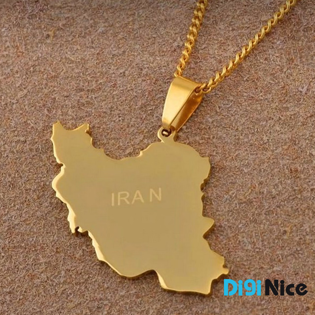 گردنبند طلا 18 عیار طرح نقشه ایران