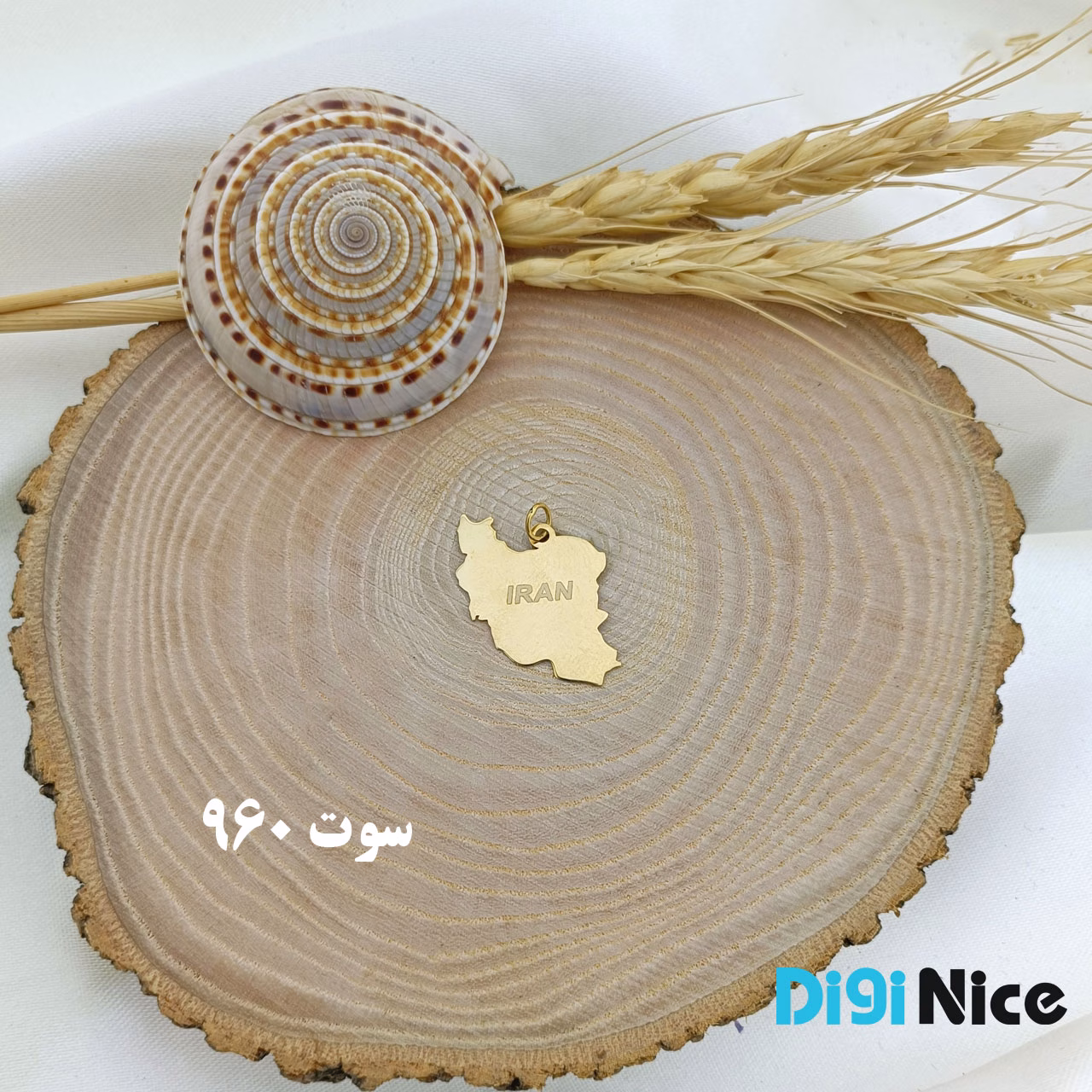 گردنبند طلا 18 عیار طرح نقشه ایران
