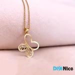 گردنبند طلا 18 عیار طرح پروانه