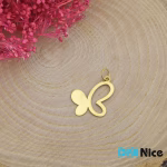گردنبند طلا 18 عیار طرح پروانه (کد DN-P0106)