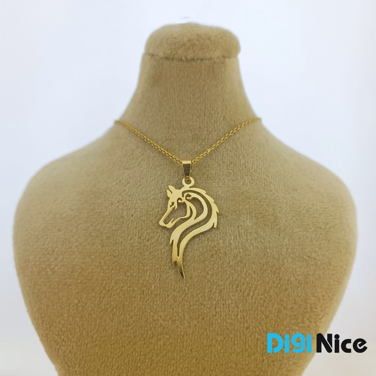 گردنبند طلا 18 عیار طرح گرگ