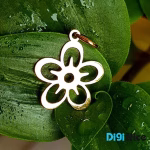 گردنبند طلا 18 عیار طرح گل