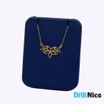 گردنبند طلا 18 عیار طرح گل