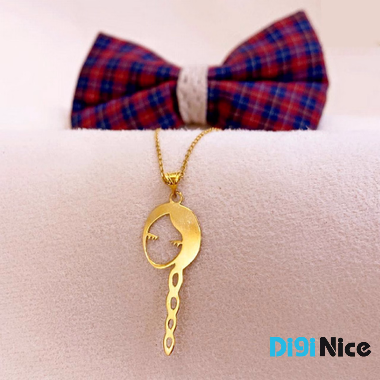 گردنبند طلا 18 عیار طرح گیسو