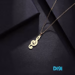 گردنبند-طلا-18عیار-طرح سول موسیقی