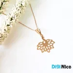 گردنبند طلا 18 عیار طرح طاووس (کد DN-P0944) - نمای بالا